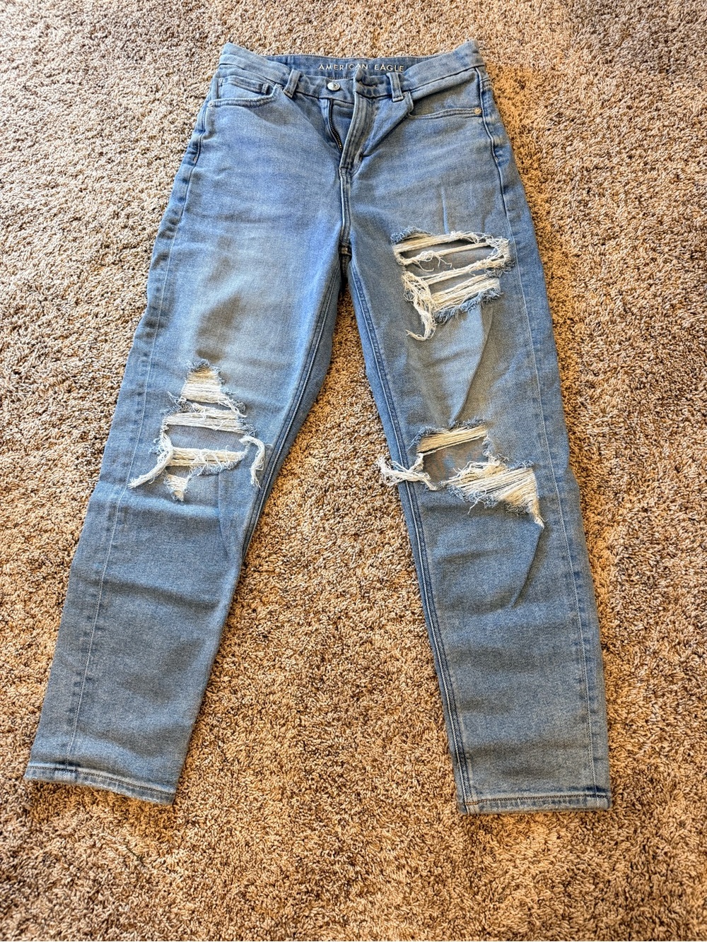 American eagle blue mom jeans women size 6
